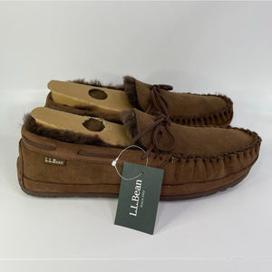 L.L.Bean Wicked Good Moccasin Slipper Chocolate Men Size 11M